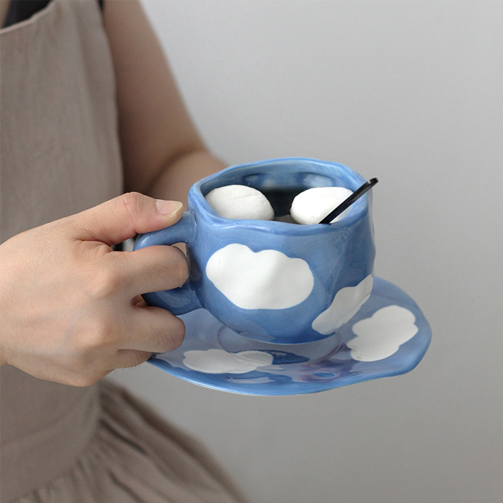 Cloudy Cup & Saucer