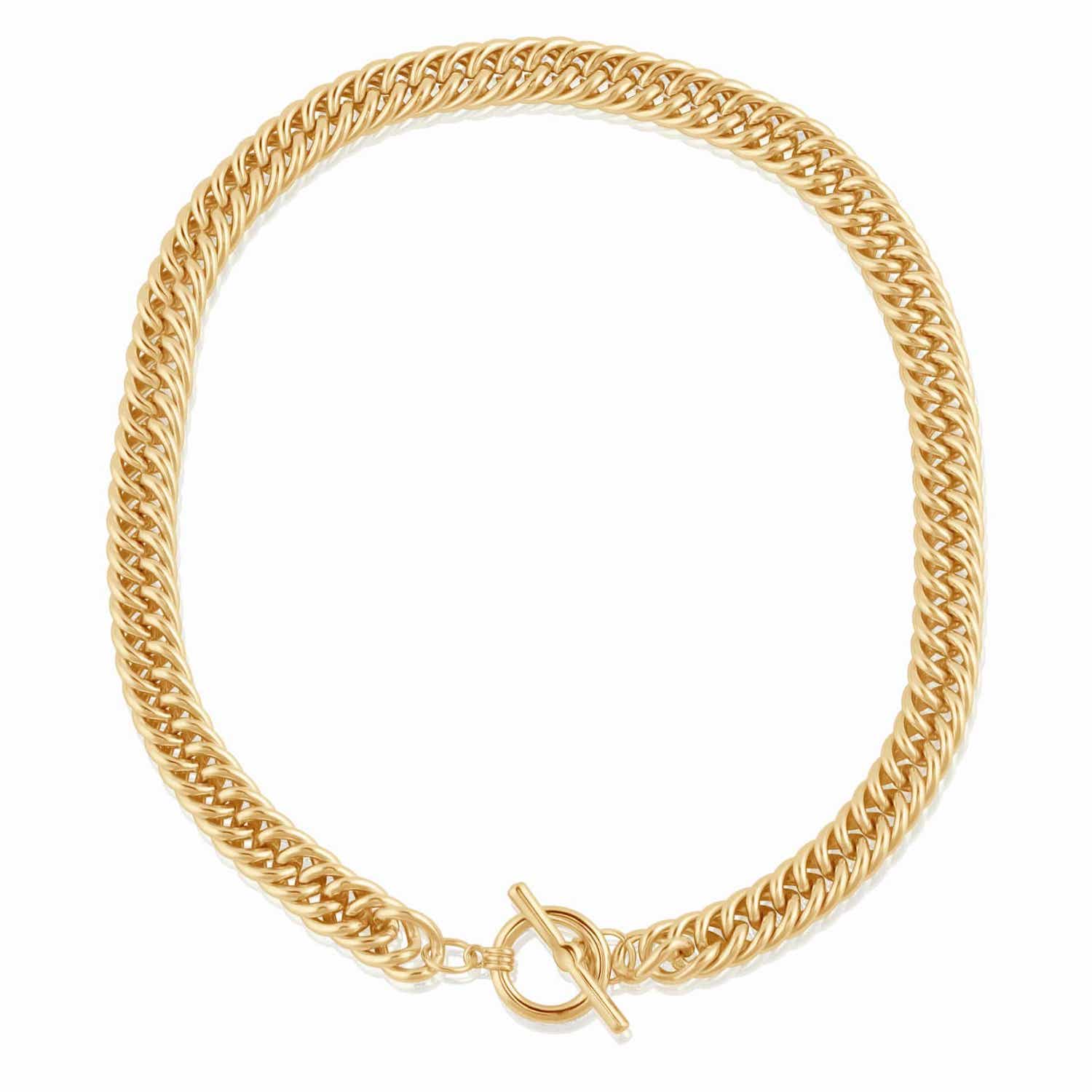 Molly Curb Chain Statement Tbar Necklace
