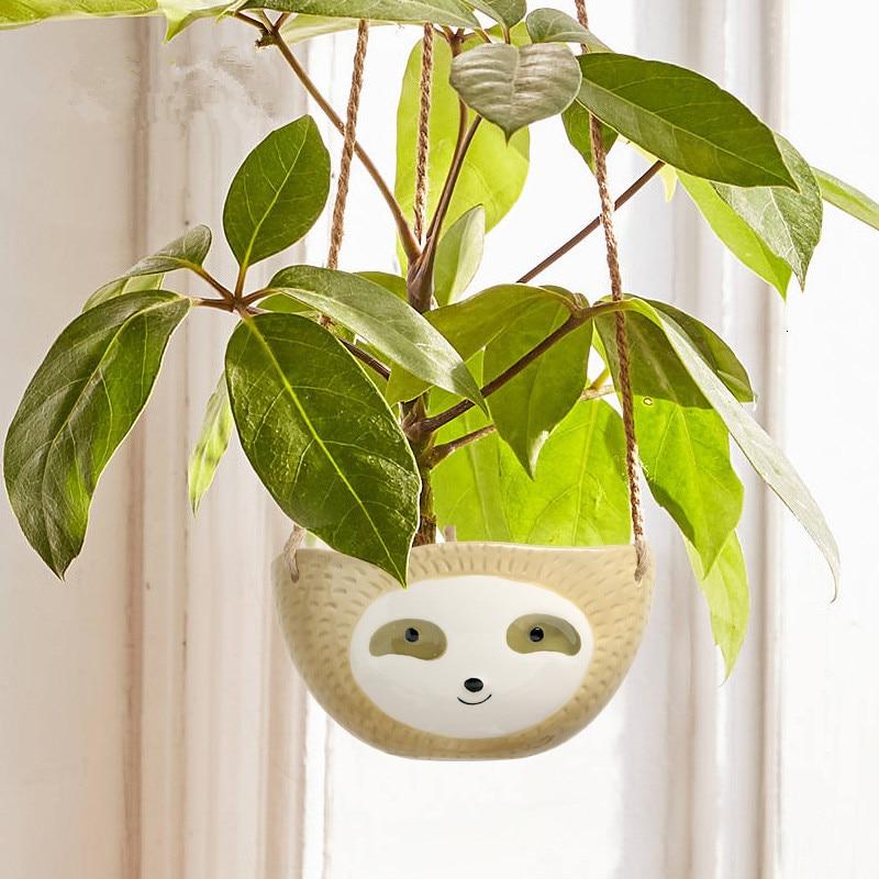Hanging Sloth Flower Pot