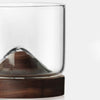 Small Mountain Glass with Wooden Base